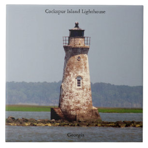 Cockspur Island Vuurtoren tegel Tegeltje