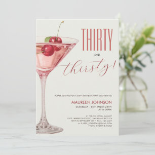 Cocktail 30ste verjaardag kaart