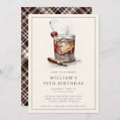 Cocktail 40ste verjaardag uitnodiging (Voorkant / Achterkant)