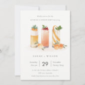 Cocktail à base de fruits orange mou Invitation du (Devant)