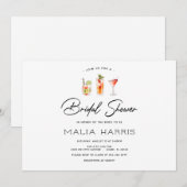 Cocktail amusant Invitation de la douche nuptiale (Devant / Derrière)