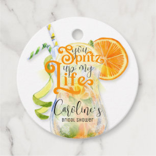 Cocktail Aperol Spritz Italiaanse stijl Bruidsfees Bedankjes Labels