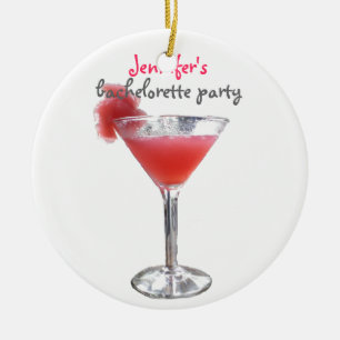 Cocktail Bachelorette Keramisch Ornament