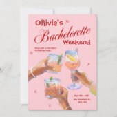 Cocktail Bachelorette Party Kaart (Voorkant)