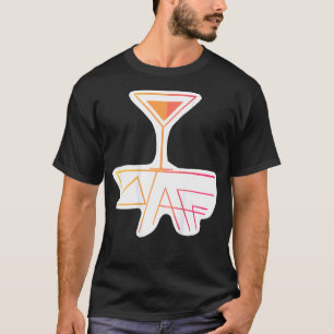 Cocktail Bar Personeel voor aperitief loungebar op T-shirt