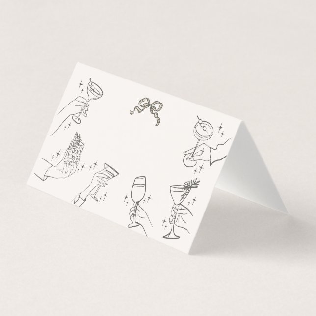 Cocktail beige Table Rétro (Front)