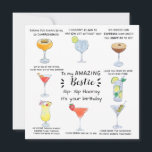 Cocktail Bestie Carte d'anniversaire<br><div class="desc">La carte d'anniversaire Cocktail Bestie - Birthday Card For Best Friend est une carte d'anniversaire unique et amusante conçue spécialement pour votre ami le plus proche. Cette carte présente un design dynamique et animé avec l'image d'un délicieux cocktail sur un arrière - plan coloré. Ce qui le rend spécial est...</div>