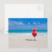Cocktail bij het zee briefkaart (Voorkant / Achterkant)