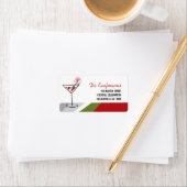 Cocktail blanc rouge Martini Étiquettes de adresse (En situation)