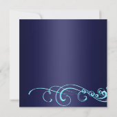 Cocktail bleu Heure Bachelorette Fête Invitation (Dos)