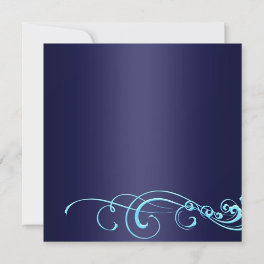 Cocktail bleu Heure Bachelorette Fête Invitation (Dos)