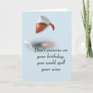 Cocktail Boire Vin Humour Carte Anniversaire