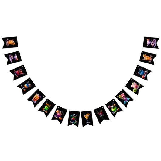 Cocktail Boissons Bannière de la fête d'Halloween (Tout)