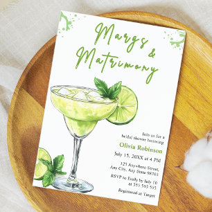 Cocktail Bruiloft Margs & Matrimony Bruidsfeest Kaart