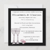 Cocktail Buffet Invitation en noir et blanc (Devant)