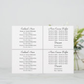 Cocktail buffet mariage menu modèle (Debout devant)