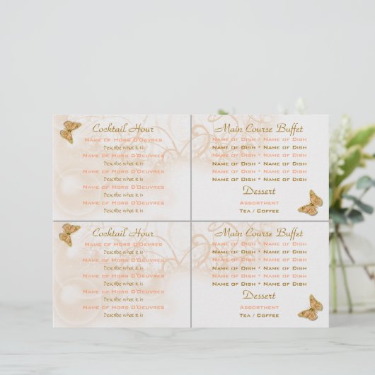 Cocktail buffet mariage menu modèle (Debout devant)