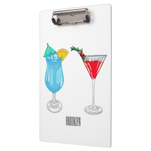 Cocktail cartoon-afbeelding klembord (Links)