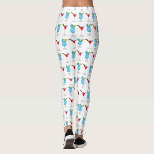 Cocktail cartoon-afbeelding leggings (Achterkant)