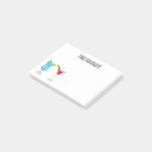 Cocktail cartoon-afbeelding post-it® notes (Schuin)