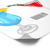 Cocktail cartoon-afbeelding poster (Hoek)