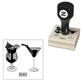 Cocktail cartoon-afbeelding 	rubberstempel (Gestempeld)