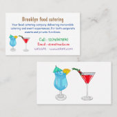 Cocktail cartoon-afbeelding visitekaartje (Voorkant / Achterkant)