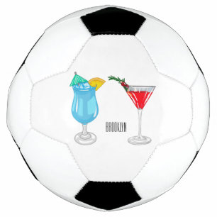 Cocktail cartoon-afbeelding voetbal
