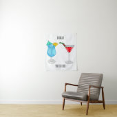 Cocktail cartoon-afbeelding wandkleed (In situ)