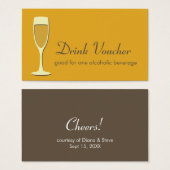 Cocktail champagne verre événement orange billet d (Devant & derrière)