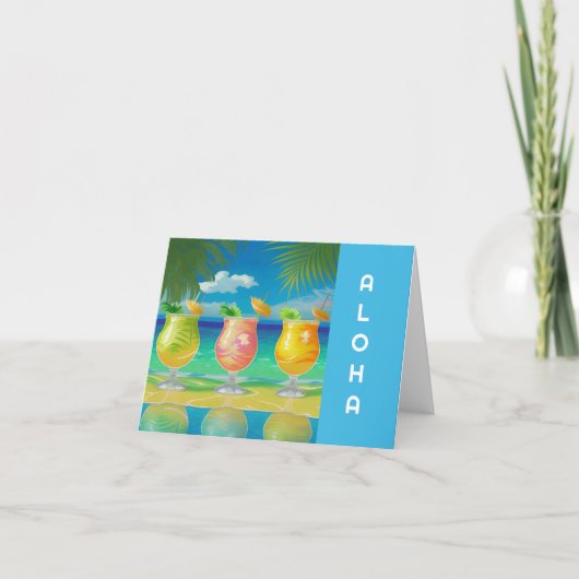 Cocktail Cheer Blue Kaart (Voorkant)