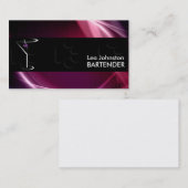 Cocktail chic de Martini de cartes de visite de (Devant / Derrière)