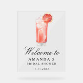 Cocktail Citrus - bridal shower welcome sign (Recto)