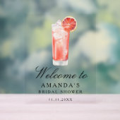 Cocktail Citrus - bridal shower welcome sign (Neutre)