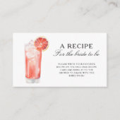 Cocktail Citrus - Recipe for the bride to be Informatiekaartje (Voorkant)