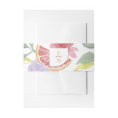 Cocktail Citrus Waterverf Floral Wedding Monogram Uitnodigingen Wikkel (Voorkant Voorbeeld)