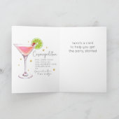 Cocktail cosmopolite 21e Bonne carte d'anniversair (Intérieur)