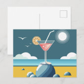 Cocktail côtier - Carte postale Plage (Devant / Derrière)