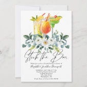 Cocktail Couple Shower Boissons Floral Invitation (Devant)