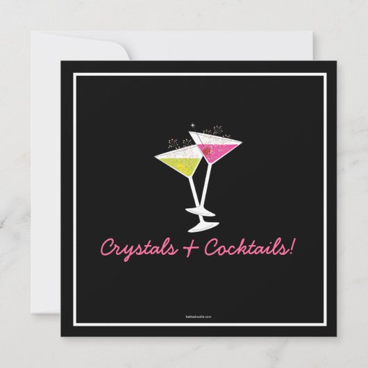 Cocktail CUSTOM Martini Invitation à la fête d'ann (Dos)