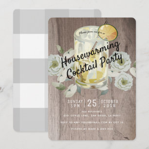 Cocktail de la fête Bois Invitation