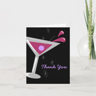 Cocktail de Martini dans le carte de remerciements