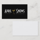 Cocktail de Martini d'or de cartes de visite de (Devant / Derrière)