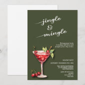 Cocktail de Noël de Noël Invitation (Devant / Derrière)