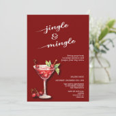 Cocktail de Noël de Noël Invitation (Debout devant)