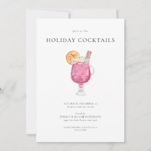 Cocktail de Noël Fête Invitation