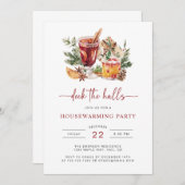 Cocktail de Noël Fête Invitation (Devant / Derrière)