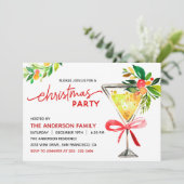 Cocktail de Noël Fête Invitation (Debout devant)