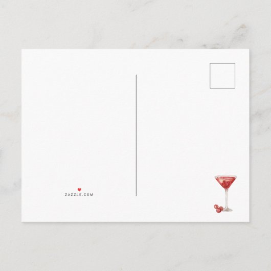 Cocktail de Noël Invitation (Dos)