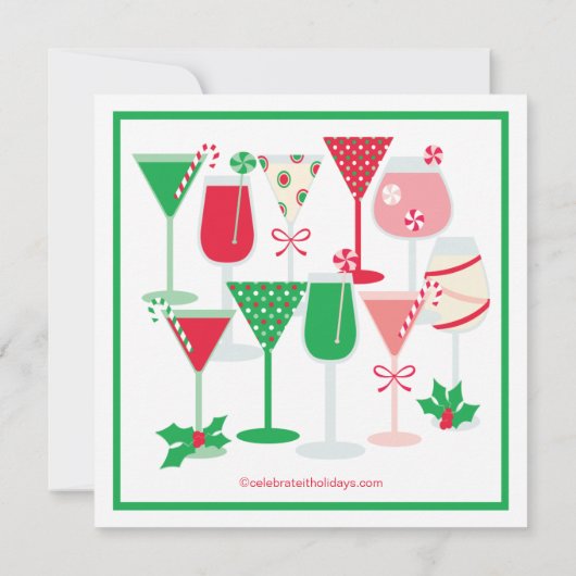 Cocktail de Noël Invitation (Dos)